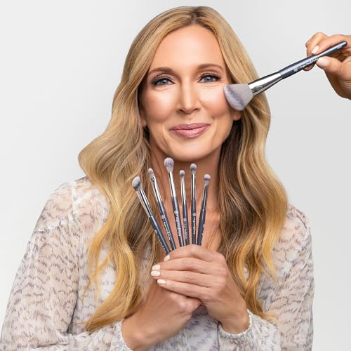 BK BEAUTY - ANGIE HOT & FLASHY A507 ANGLED BLUSH BRUSH ? For Blush, Bronzer & Contour, Fluffy Angled Brush for Seamless, Streak-Free Finish