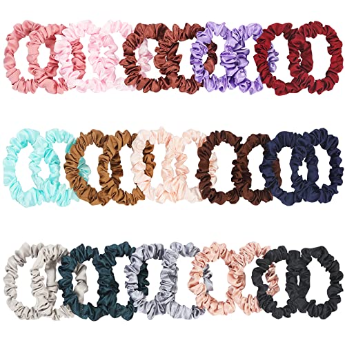 30-Pack Silk Satin Hair Scrunchies for Women & Girls
