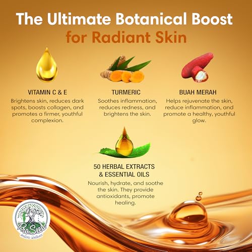 LETHE Vegan Botanical Face Serum ? Vitamin C & 50 Natural Extracts & Essential Oils ? Improves Skin Tone, Firmness & Smoothness ? Natural Skincare for Dark Spots & Uneven Skin Tone ? 1oz