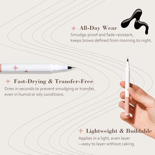Microblading Eyebrow Pen - Deep Brown, Ultra-Fine Tip