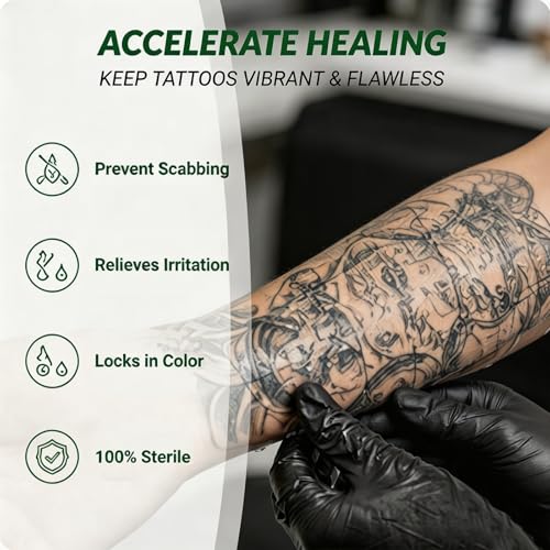 Tattoo Aftercare Bandage - 3 Rolls Waterproof Healing Film (2 Inch, 4 Inch, 6 Inch)