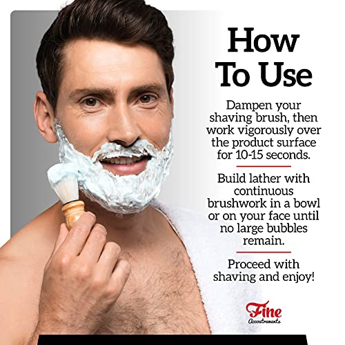Mr. Fine 21C Men¡¯s Shaving Soap, Builds Thick & Easy Lather, Protects From Razor Burn & Irritation, No Artificial Colors, Made In Italy, 5oz. (150ml), L'Orange Noir