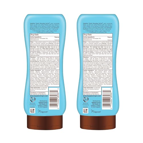 Hawaiian Tropic Everyday Active Lotion Sunscreen SPF 30,8Fl Oz,Hawaiian Tropic Sunscreen SPF 30,Sunblock,Oxybenzone Free-Sunscreen,Broad Spectrum-Sunscreen Pack,8Fl Oz each,(Pack of 4)