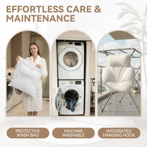Luxury Bath Pillow - Ergonomic Bathtub Neck & Back Support