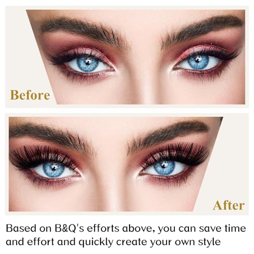 Lash Clusters B55 D Curl 10mm DIY Eyelash Extensions 72 Clusters Lashes Volume Individual Lashes Eyelash Clusters Extensions Individual Lashes Cluster DIY at Home (B55,D-10mm)