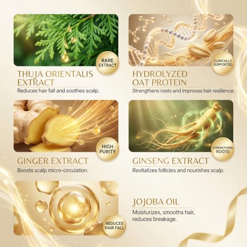 Herbal Anti-Fall Shampoo with Ginger & Ginseng, 300ml 2-Pack
