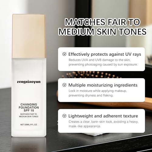 Color Changing Foundation for Mature Skin, 30ML