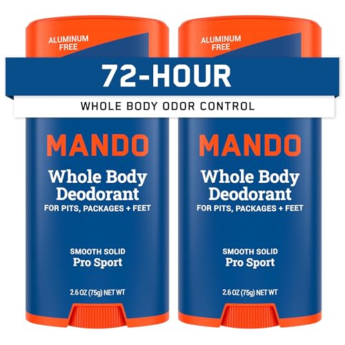 Mando Whole Body Deodorant Stick - 72 Hour Odor Control, 2.6 oz
