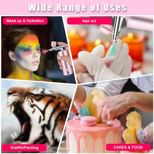 Airbrush Kit with Compressor for Nails & Skin Hydration