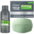 Dove Men+Care Bar Soap and Travel Shampoo Set ??Extra Fresh 3-in-1 Cleansing Bar & Fresh + Clean 2-in-1 Shampoo and Conditioner (2 Piece Set)