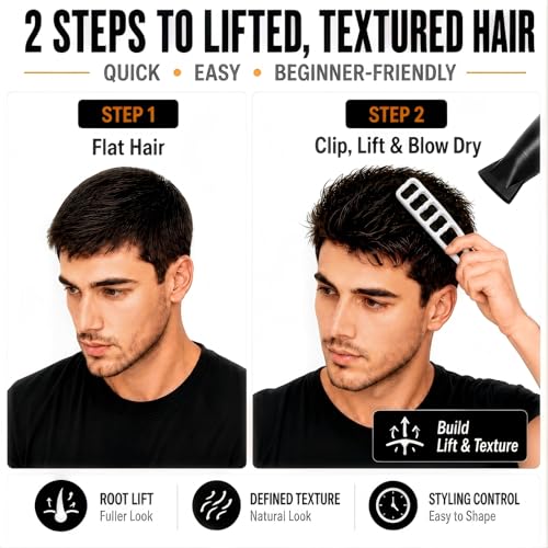 5-Piece Root Lift Texture Comb Set for Men & Women