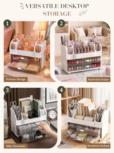 Large Makeup Organizer for Vanity - Waterproof Cosmetic Storage