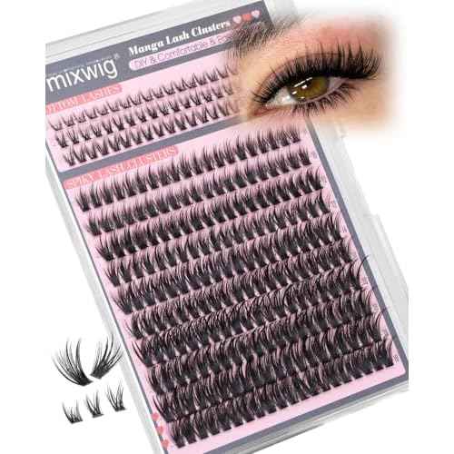 Spikes Lash Clusters Wispy Eyelash Clusters with Bottom Lashes Spiky Volume Cluster Eyelash Extensions Thick Cluster Lashes D Curly 5-18MM 60D DIY Individual Lashes by Lvmixwig