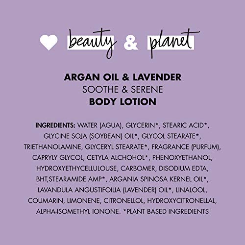 Love Beauty And Planet Body Lotion Argan Oil and Lavender, 13.5 Ounce (Pack of 3)