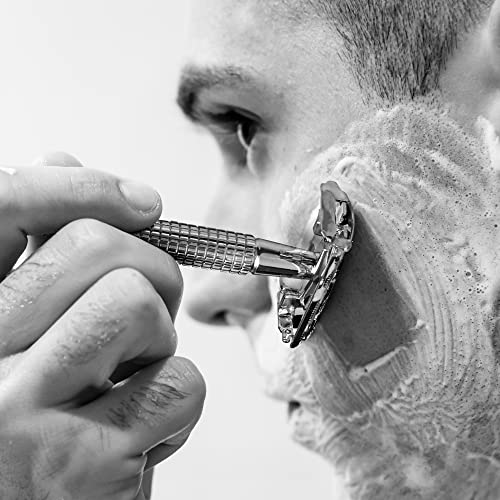 WEISHI 50Count Single Edge Razor Blades- Double Edge Safety Razor Extra Stainless Blades -Men's Safety for Shaving