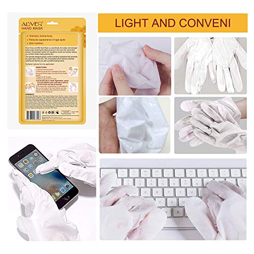 Honey & Milk Exfoliating Hand Peeling Mask Gloves for Dry Skin - 5 Pack