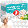 Tolnetr 8-Pack Waterless Shampoo Caps for Bedridden Patients