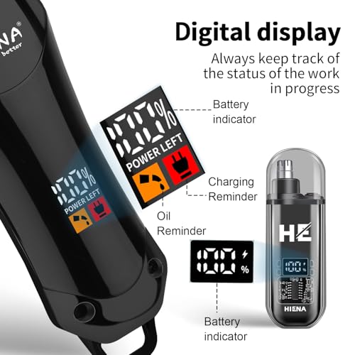 HIENA PRO Hair Clipper Set for Men - Cordless Trimmer & Foil Shaver
