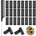 24 Pcs Hair Perm Rods with Tail Comb - Curling Hair Styling Tool Set