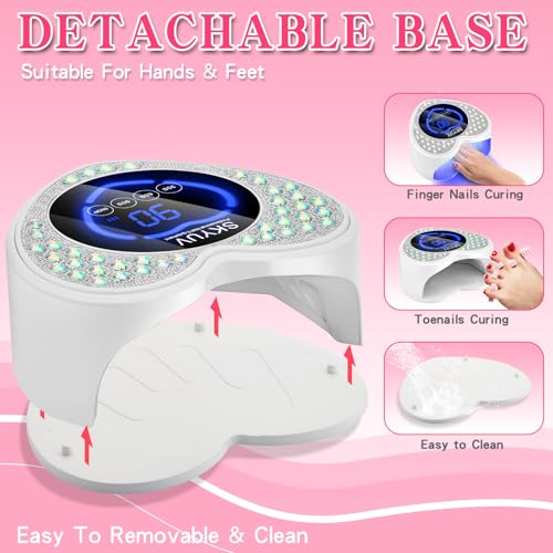 UV LED Nail Lamp Rechargeable Cordless Gel Polish Dryer