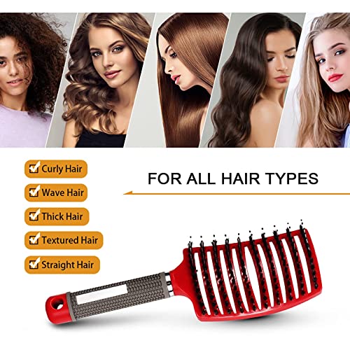Hairstreaq Detangling Brush for Wet & Dry Hair, Vented Boar Bristle Hairbrush
