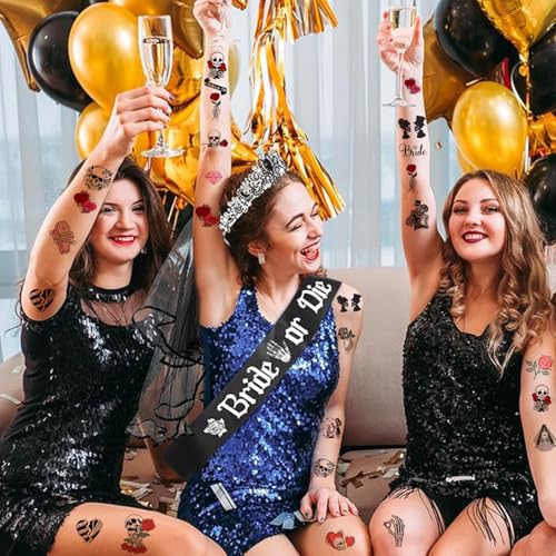 288 Piece Bride or Die Temporary Tattoos Bachelorette Party