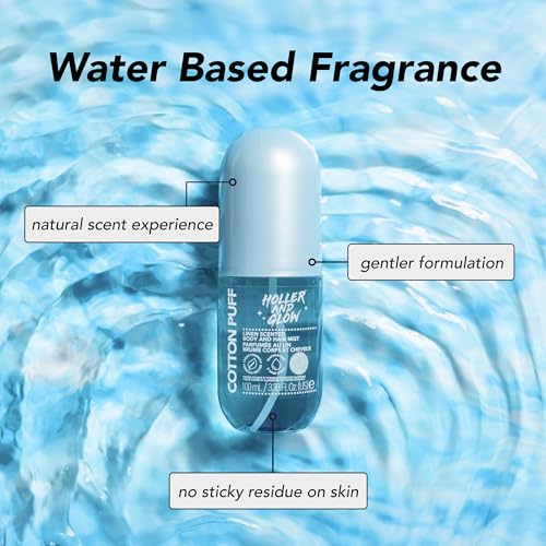 Holler & Glow Cotton Puff Body & Hair Mist - Water-Based Spray