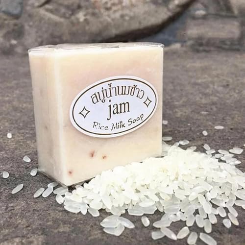 Handmade Genuine Thai Rice Soap 4/8/12PCS sets. 65g/PCS,Cold - Processed.Great for bath, hands, face & gifting (4PCS)