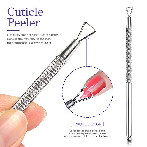 Teenitor Gel Nail Polish Remover Kit - Soak Off Clips & Tools, Purple
