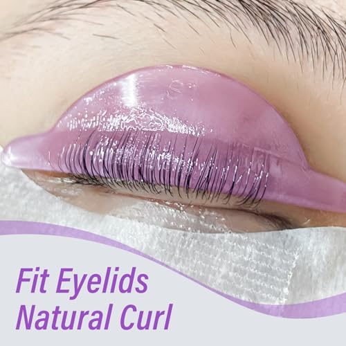Lash Lift Rods Silicone Pads for Lash Lamination Shields Ultra Curl Flexible Reusable Curler DIY Eyeash Perm Lifting Pads (Purple)