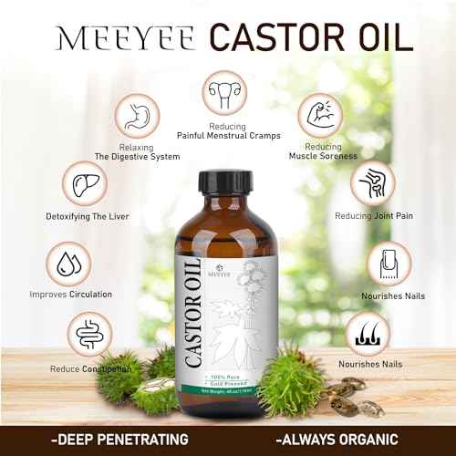 Castor Oil Pack for Detox: 100% Pure Cold-Pressed Oil in Glass Bottle with Cotton Wraps for Liver Support