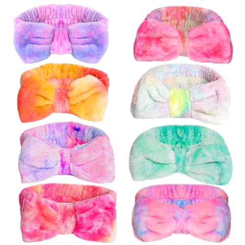 WSYUB Spa Headbands for Girls, Skincare Headband Kids,Headband for Washing Face, Makeup Headbands,Sleepover Party Headband for Teens,8pcs