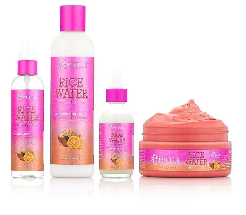 Mielle Rice Water Shine Mist - 4oz Lightweight Hair Finishing Spray for Shine & Frizz Control