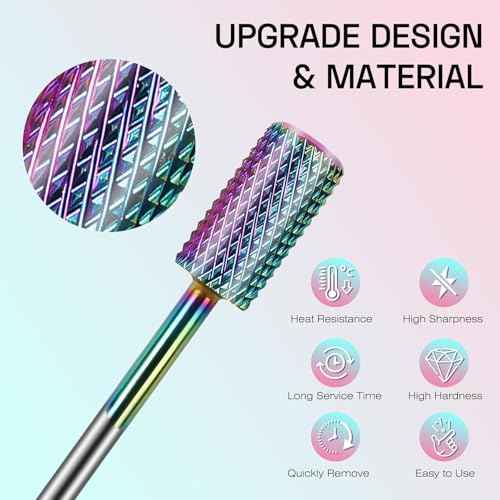 Depvko 10pcs Carbide Nail Drill Bits Set: Professional Cuticle Bit for Efile Nail Drill with 75pcs Small Sanding Bands (#80#120#180) & Mandrel Bit Acrylic Gel Nail Remover Tool Manicure Pedicure Kit