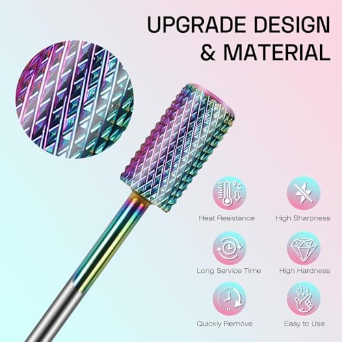 10-Piece Carbide Nail Drill Bits Set with 75 Sanding Bands