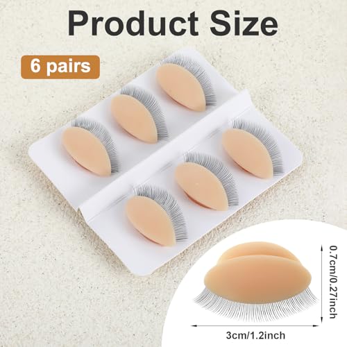 12Pcs Replacement Eyelids for Mannequin Head Silicone Rubber Removable Realistic Eyelash Extension Eyelids for Eyelashes Training Practice Makeup Eyelash Extensions