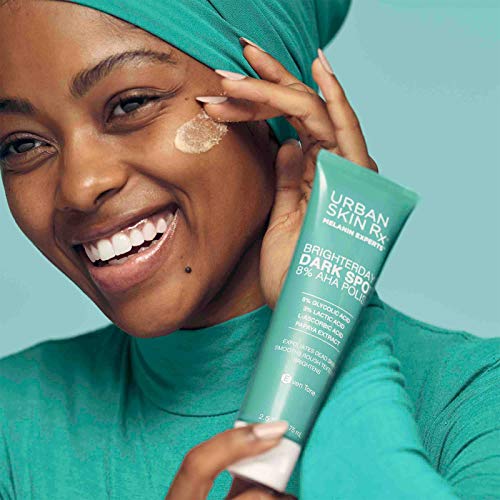 BrighterDays Dark Spot Facial Scrub + Treatment Mask, USRx®, Exfoliate, Smooth and Brighten the Look of Uneven Skin Tone, 8% Alpha Hydroxy Acids, Formulated with Glycolic and Lactic Acid, 2.5 Oz