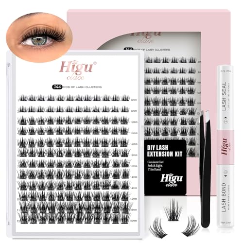 144Pcs D Curl Lash Clusters Kit - DIY Eyelash Extensions 8-16mm