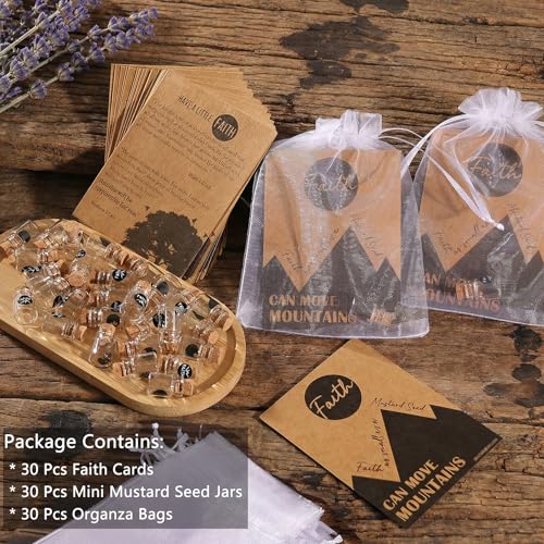 Bulk 30 Have a Little Faith Card Christian Gifts for Women, School Church Wedding Baptism Unique Christian Religious Inspirational Gifts for Women Men(Circle-30)