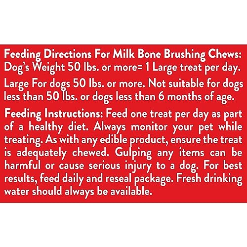 Milk-Bone Original Brushing Chews 18 Large Daily Dental Dog Treats Scrubbing Action Helps Clean Teeth