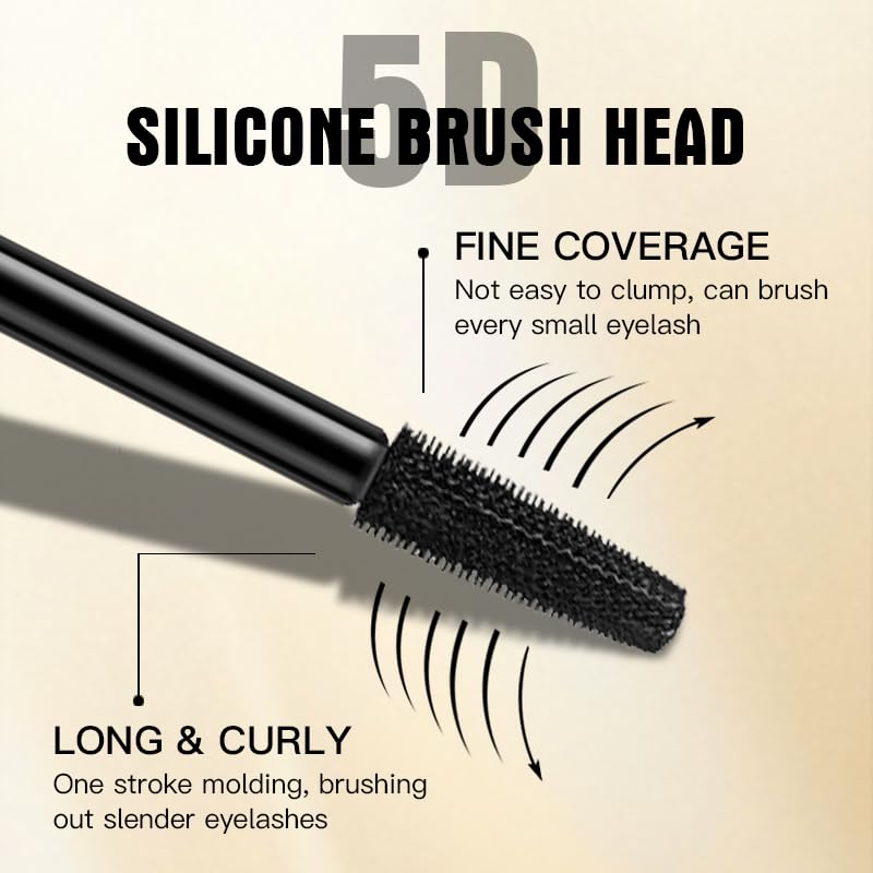 Boxveria Waterproof 5D Silk Fiber Mascara - Lengthening & Smudge-Proof