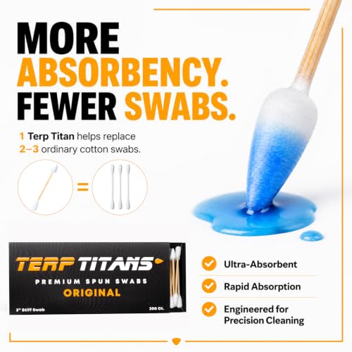 Terp Titans Bamboo Cotton Swabs Dual-Tip 200 Count