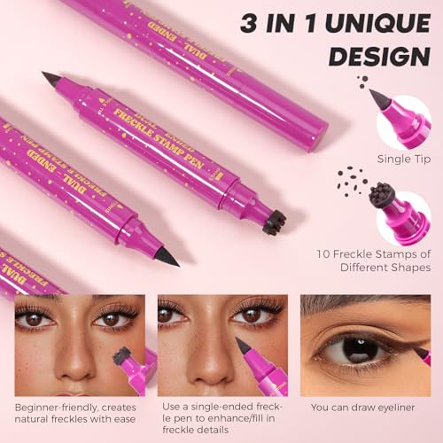 2-in-1 Freckle Stamp Pen – Waterproof Fake Freckles Makeup