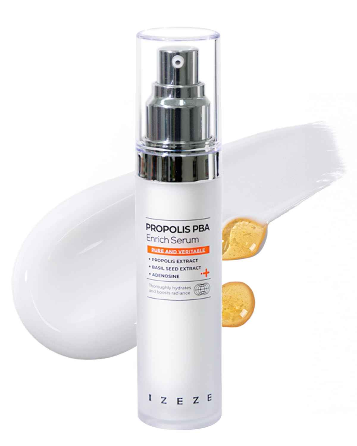 IZEZE PROPOLIS PBA Enrich Serum 1.01 fl.oz, 30 ml | Rich Nourishment for Glow Skin, Deep Hydration, Korean Skincare Niacinamide Serum, Skin Elasticity
