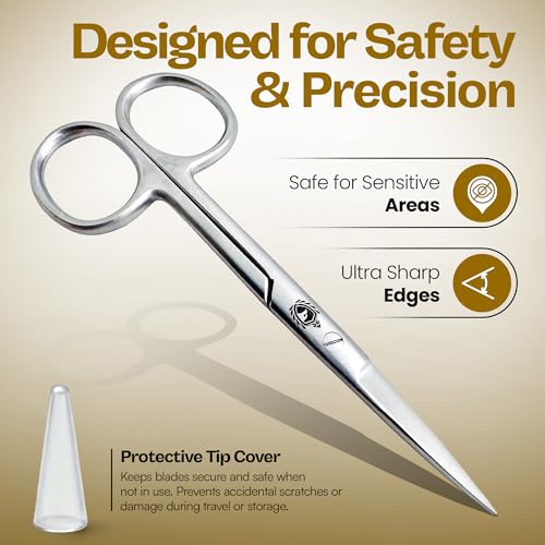Stainless Steel Grooming Scissors Set - Straight & Curved