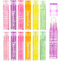 12pc Roll-On Lip Gloss Set with Maribou Case for Kids