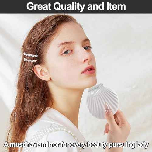 Compact Makeup Mirror with Lights - 3.5" Portable, 2-Sided, Lightweight & Shatterproof, Folding Magnifying Mirror 2X/10X, for Women