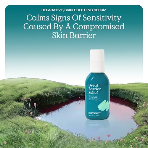 KraveBeauty Great Barrier Relief Serum for Dry or Sensitive Skin, Hydrates and Repairs the Skin Barrier, Soothing Facial Serum with Ceramides & Niacinamide, Fragrance Free, 100 mL