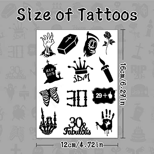Death to My 20s Temporary Tattoos - 190+ Pack