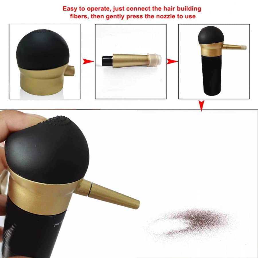 Hair Fibers Spray Applicator, Hair fiber applicator pump, Spray Nozzle for Hair Fibers to Instantly Thicken Hair Loss Concealer Tool,Hair Thickening Tools